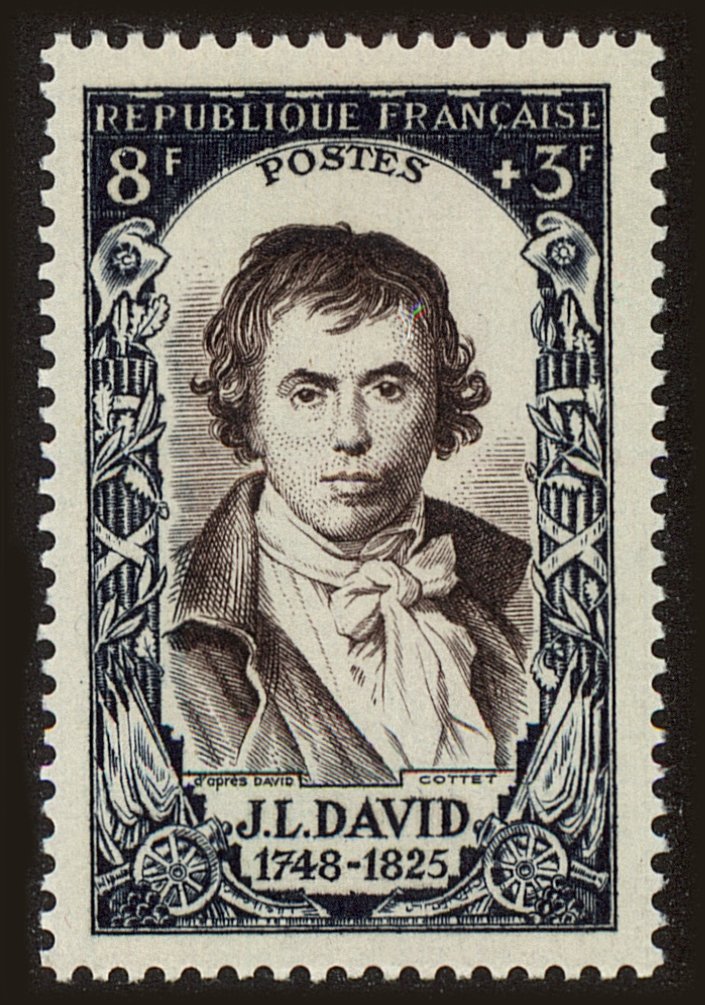 Front view of France B250 collectors stamp