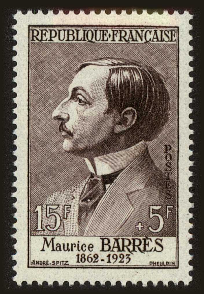 Front view of France B307 collectors stamp