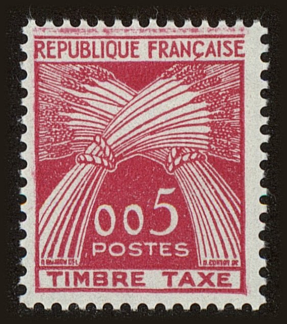 Front view of France J93 collectors stamp