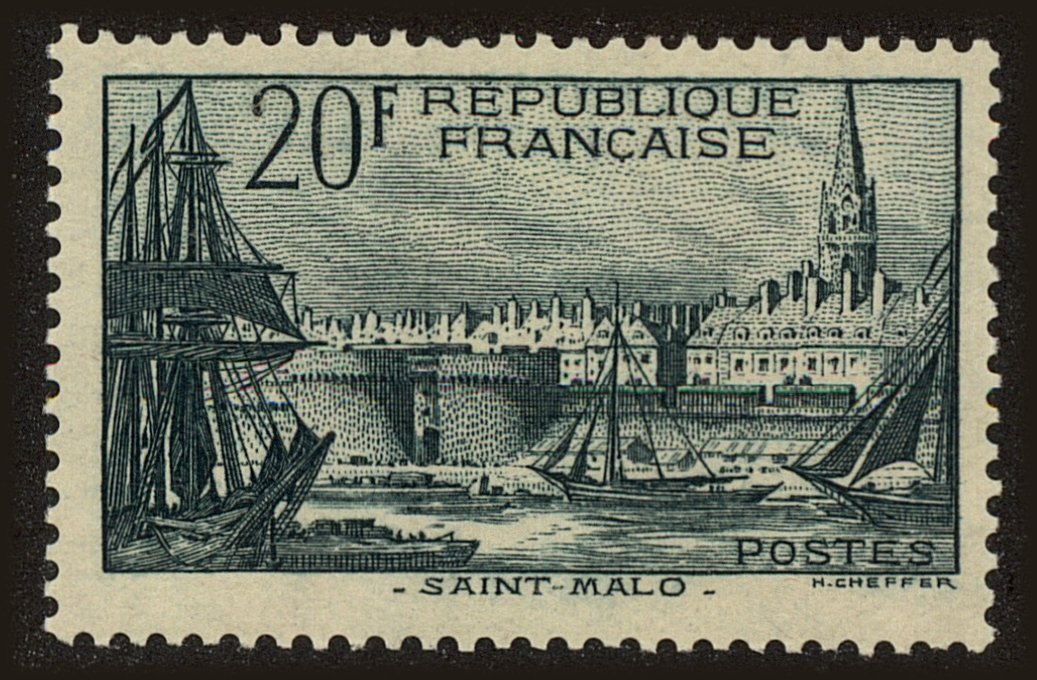 Front view of France 347 collectors stamp