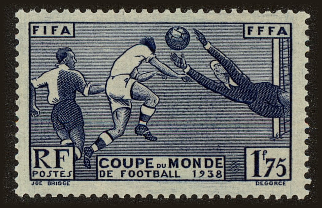 Front view of France 349 collectors stamp