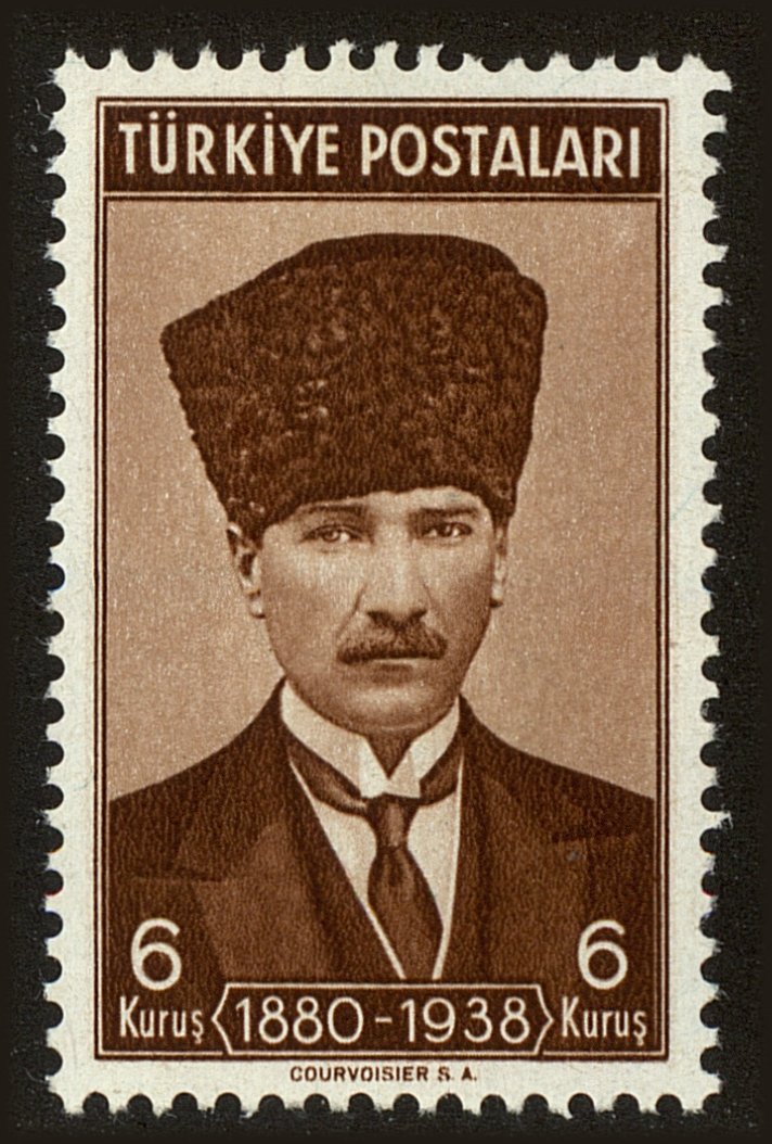 Front view of Turkey 836 collectors stamp