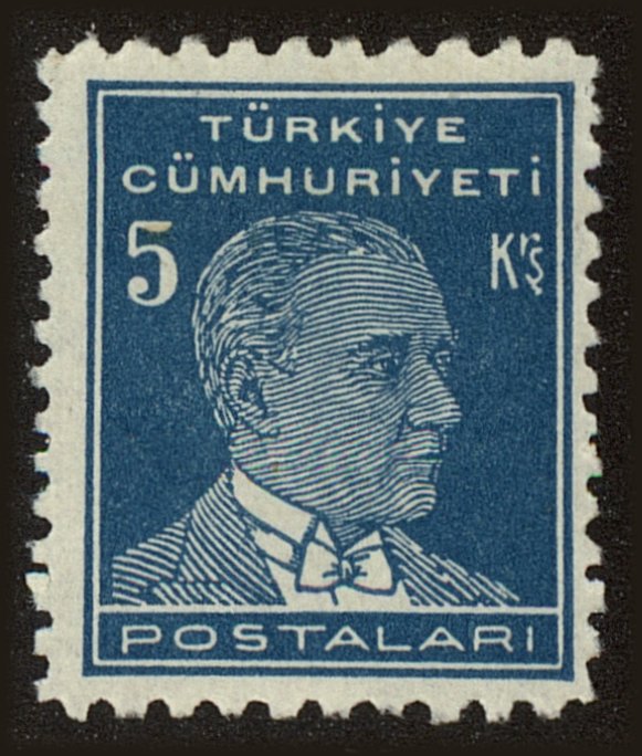 Front view of Turkey 1024 collectors stamp