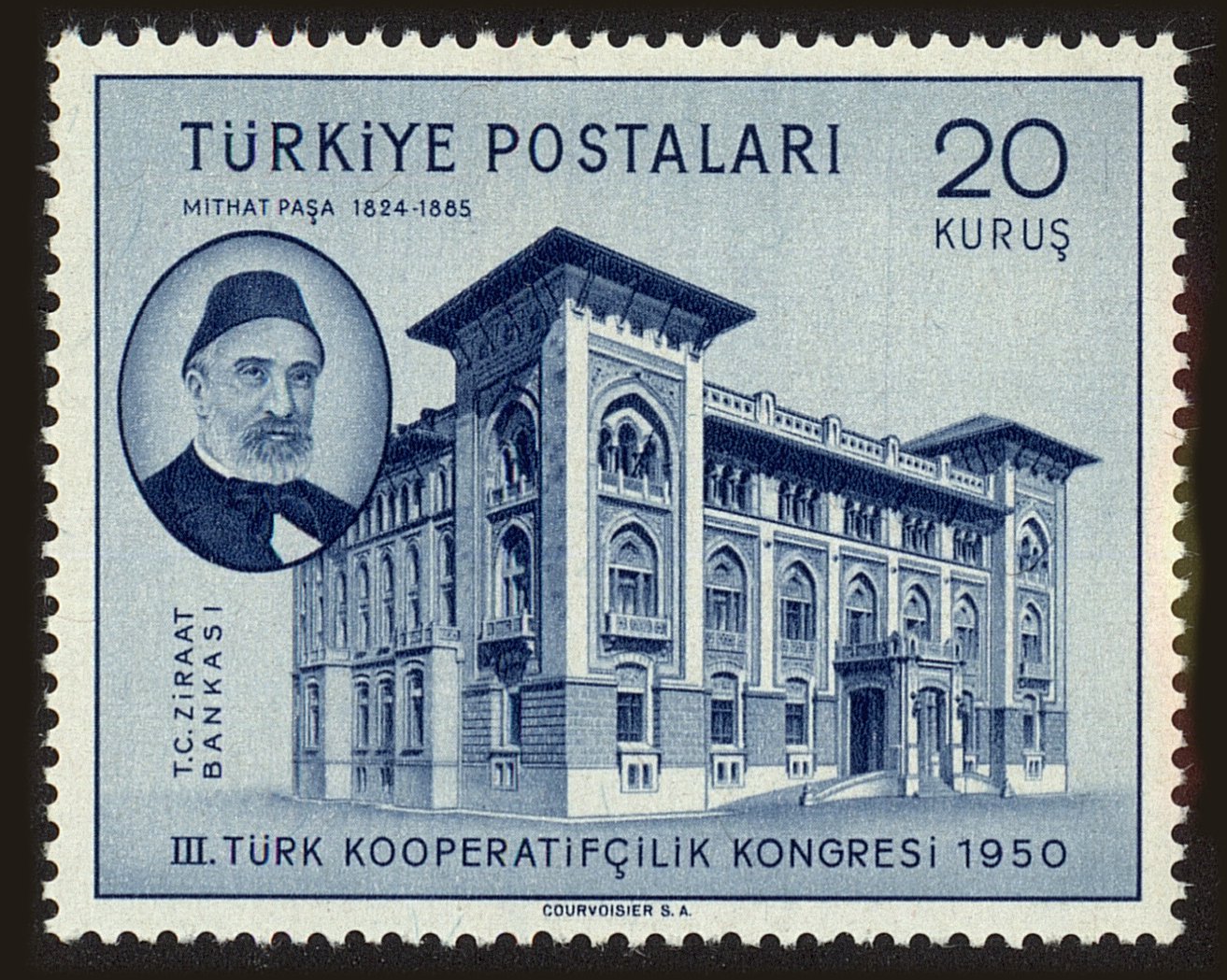 Front view of Turkey 1042 collectors stamp