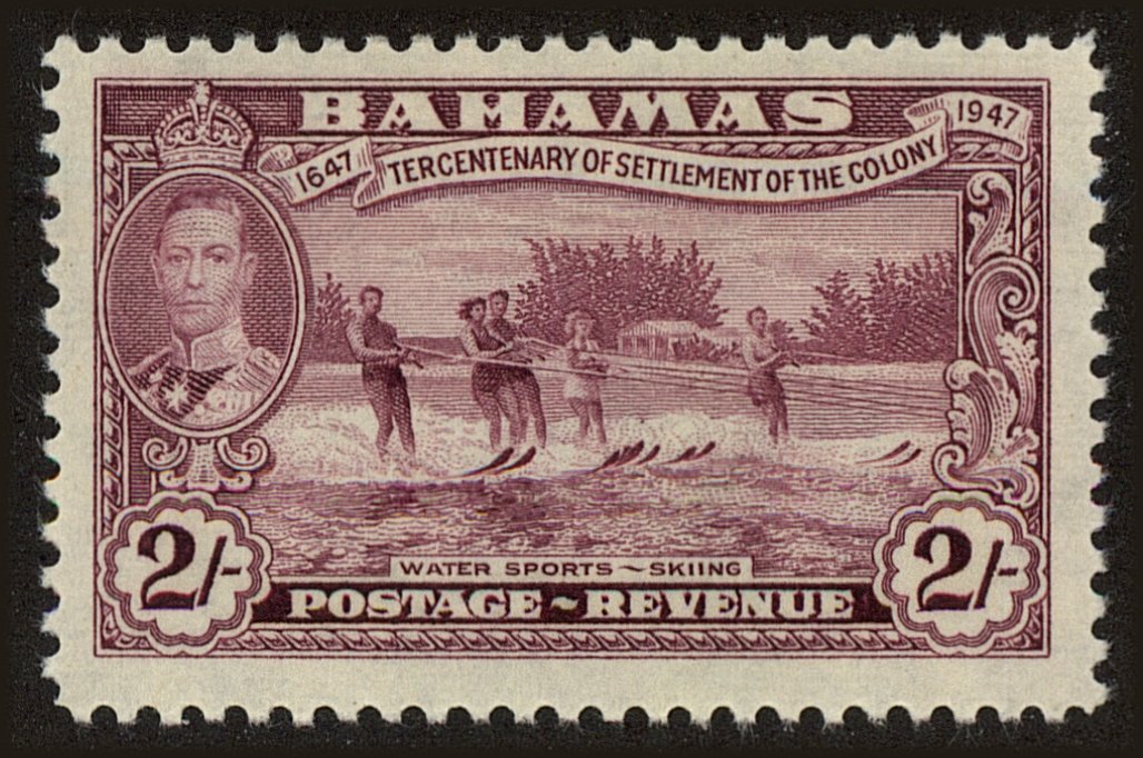 Front view of Bahamas 143 collectors stamp