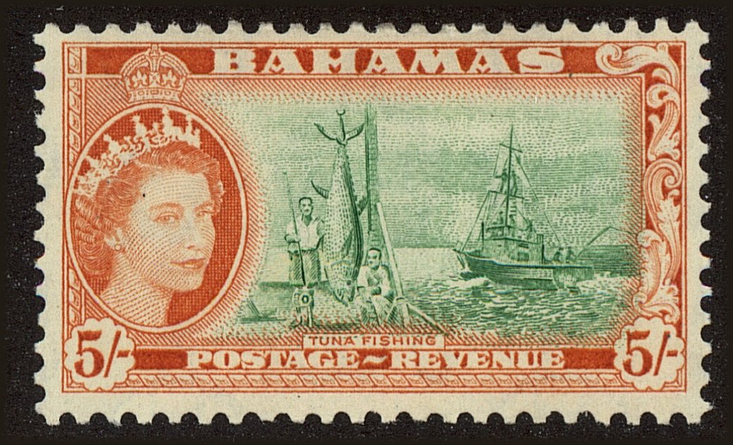 Front view of Bahamas 171 collectors stamp