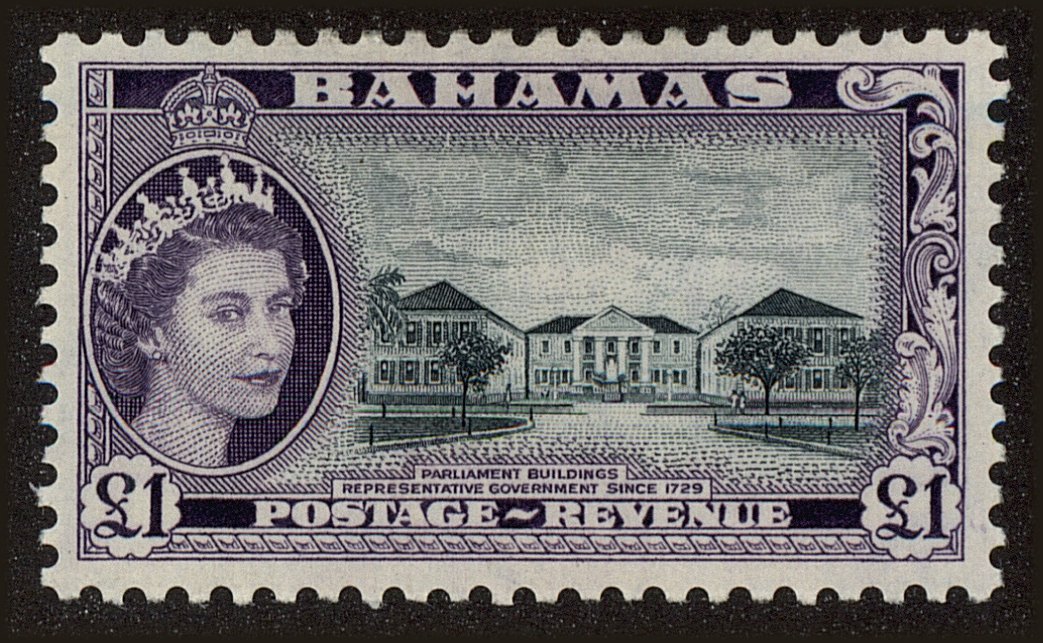 Front view of Bahamas 173 collectors stamp