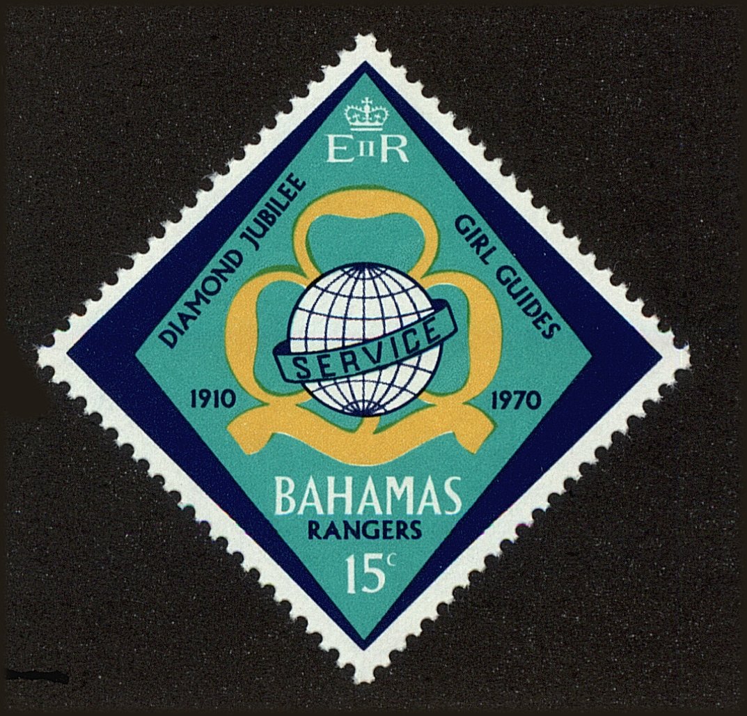 Front view of Bahamas 300 collectors stamp