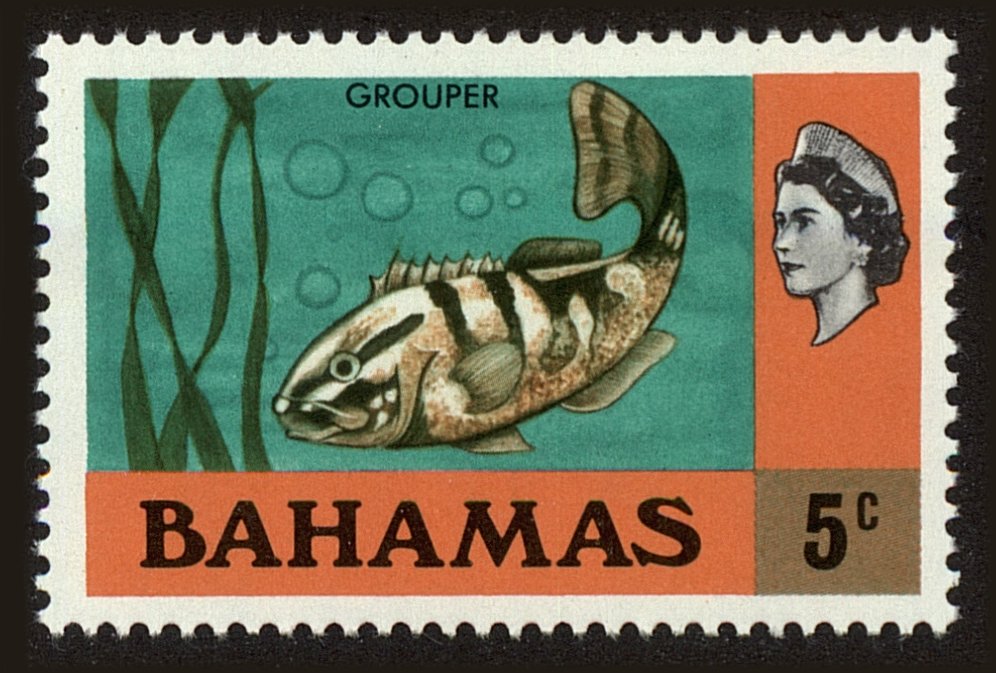 Front view of Bahamas 317 collectors stamp