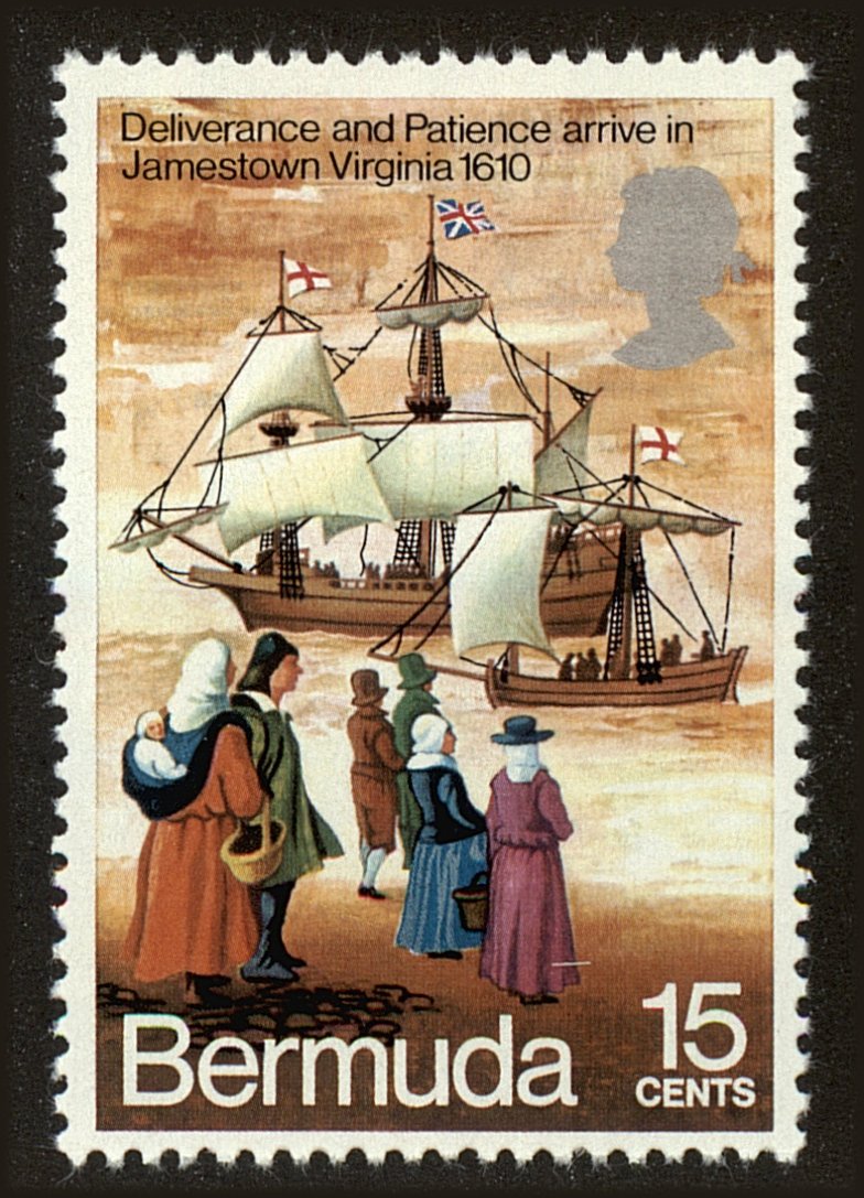 Front view of Bermuda 281 collectors stamp