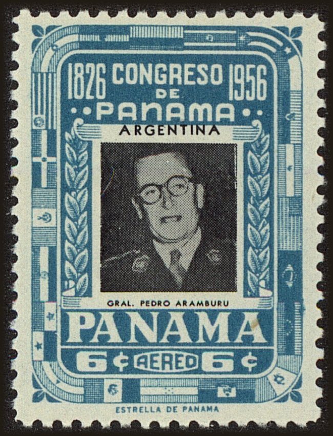 Front view of Panama C158 collectors stamp