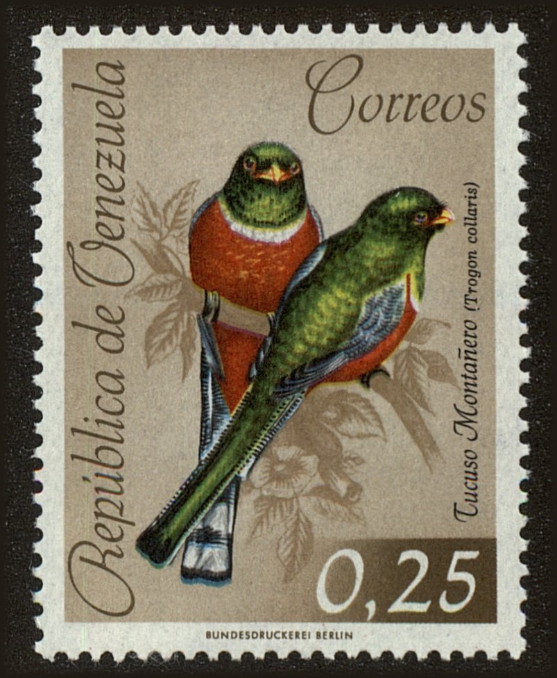 Front view of Venezuela 821 collectors stamp