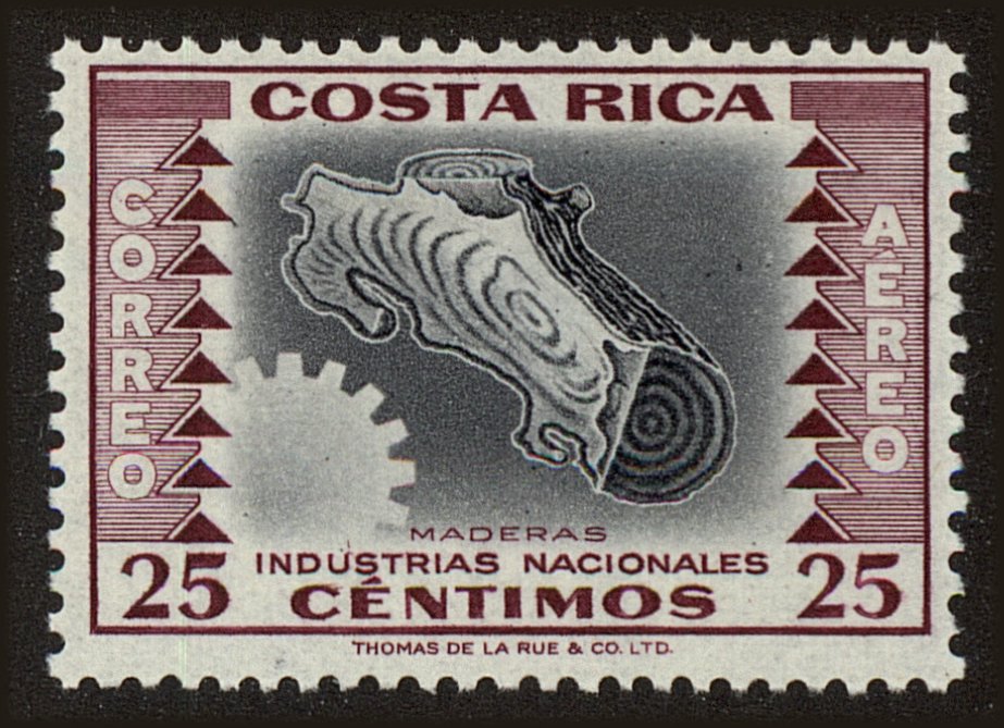 Front view of Costa Rica C231 collectors stamp