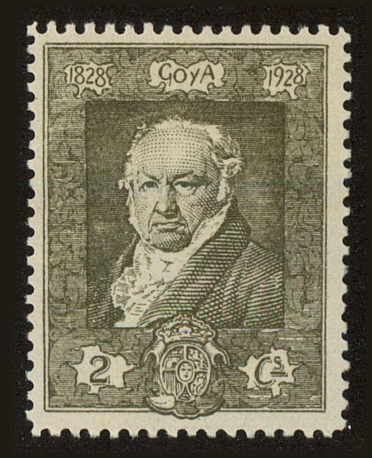 Front view of Spain 400 collectors stamp