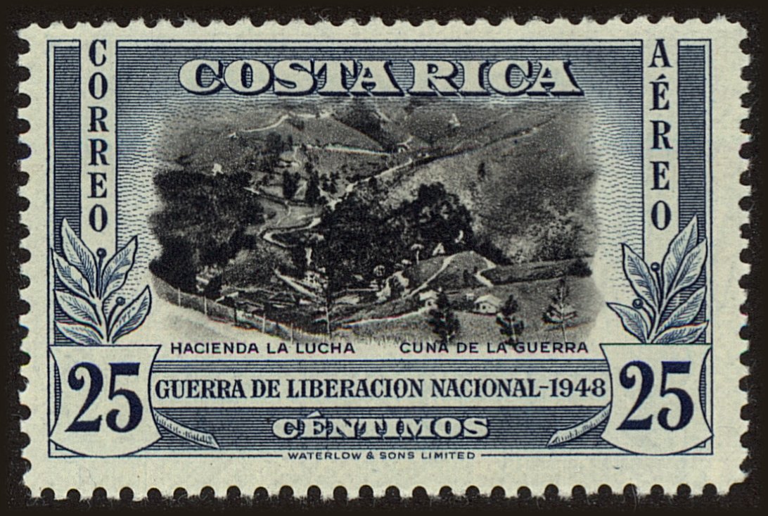 Front view of Costa Rica C191 collectors stamp