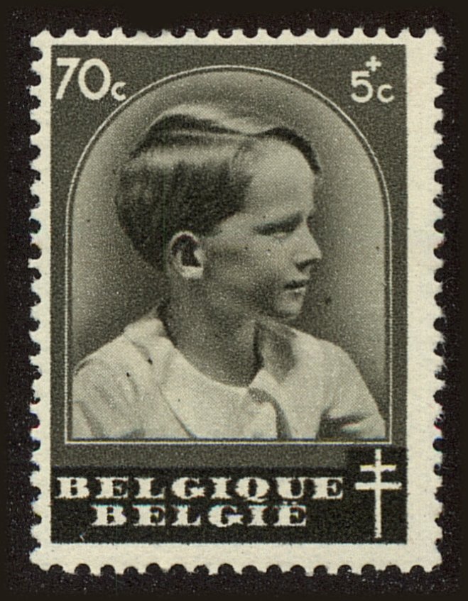 Front view of Belgium B184 collectors stamp