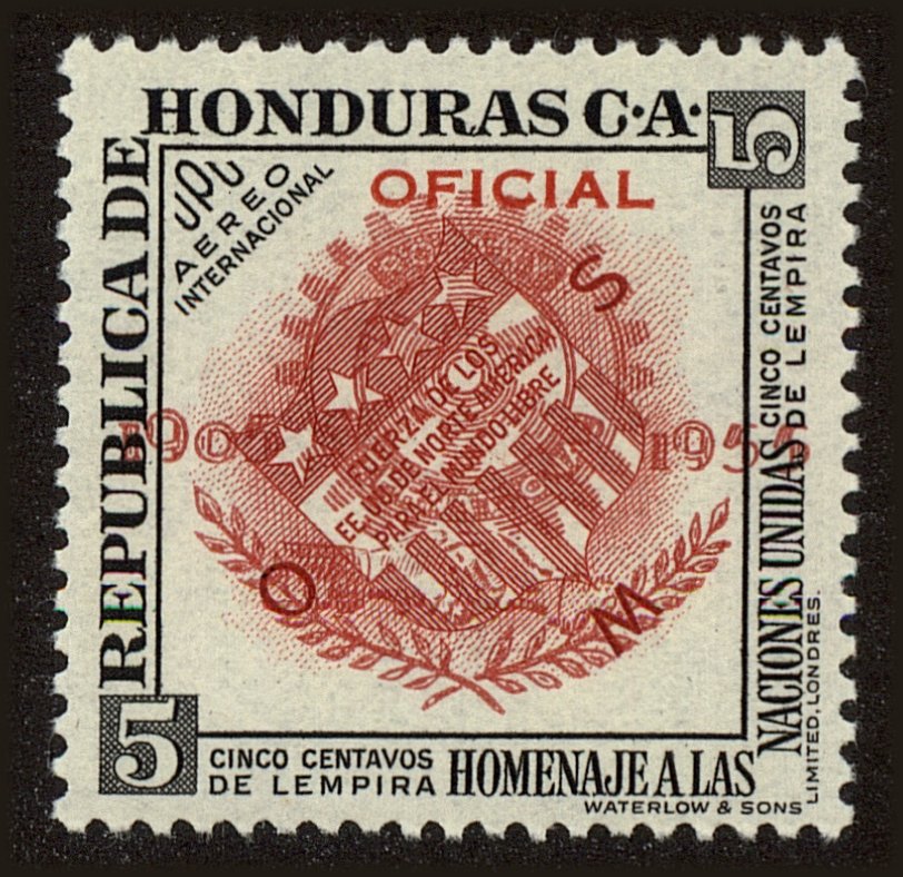 Front view of Honduras C234 collectors stamp
