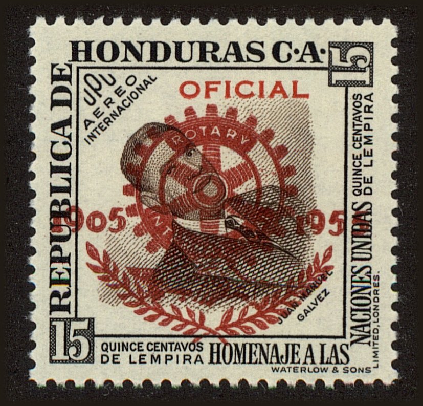 Front view of Honduras C235 collectors stamp