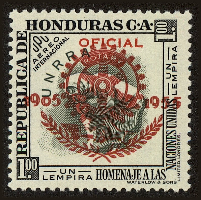 Front view of Honduras C237 collectors stamp