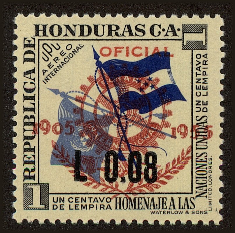 Front view of Honduras C238 collectors stamp
