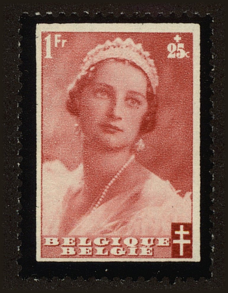 Front view of Belgium B175 collectors stamp