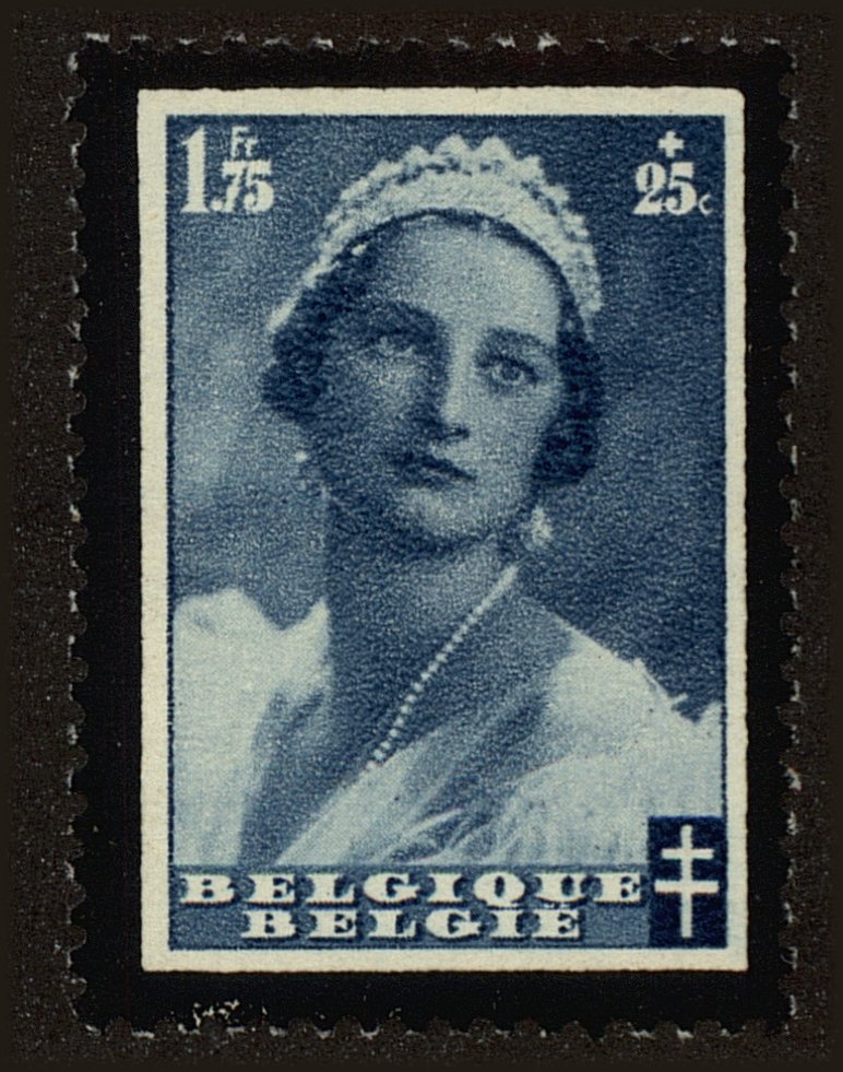 Front view of Belgium B176 collectors stamp