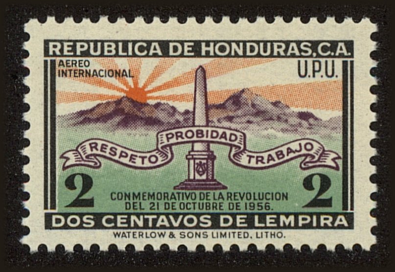 Front view of Honduras C270 collectors stamp