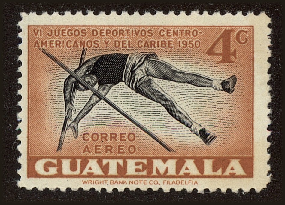 Front view of Guatemala C173 collectors stamp