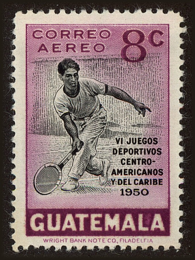 Front view of Guatemala C174 collectors stamp