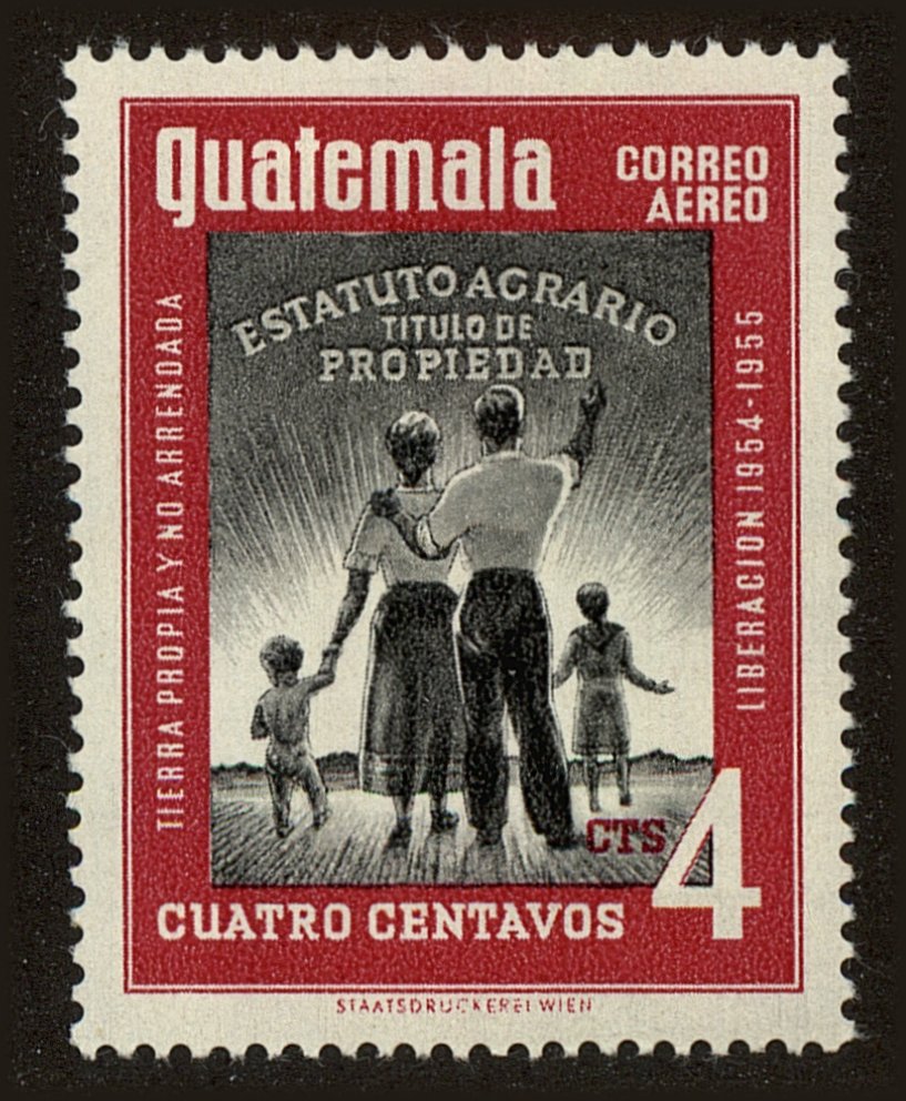 Front view of Guatemala C211 collectors stamp