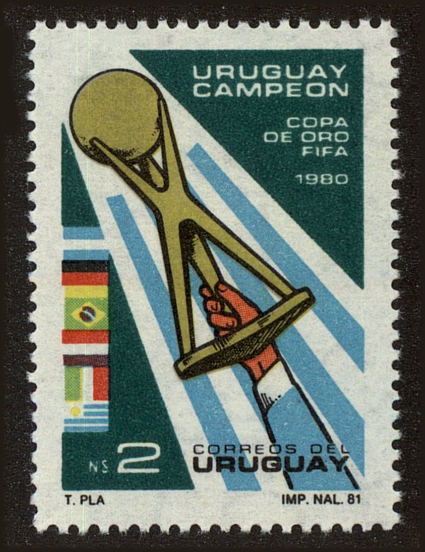 Front view of Uruguay 1099 collectors stamp