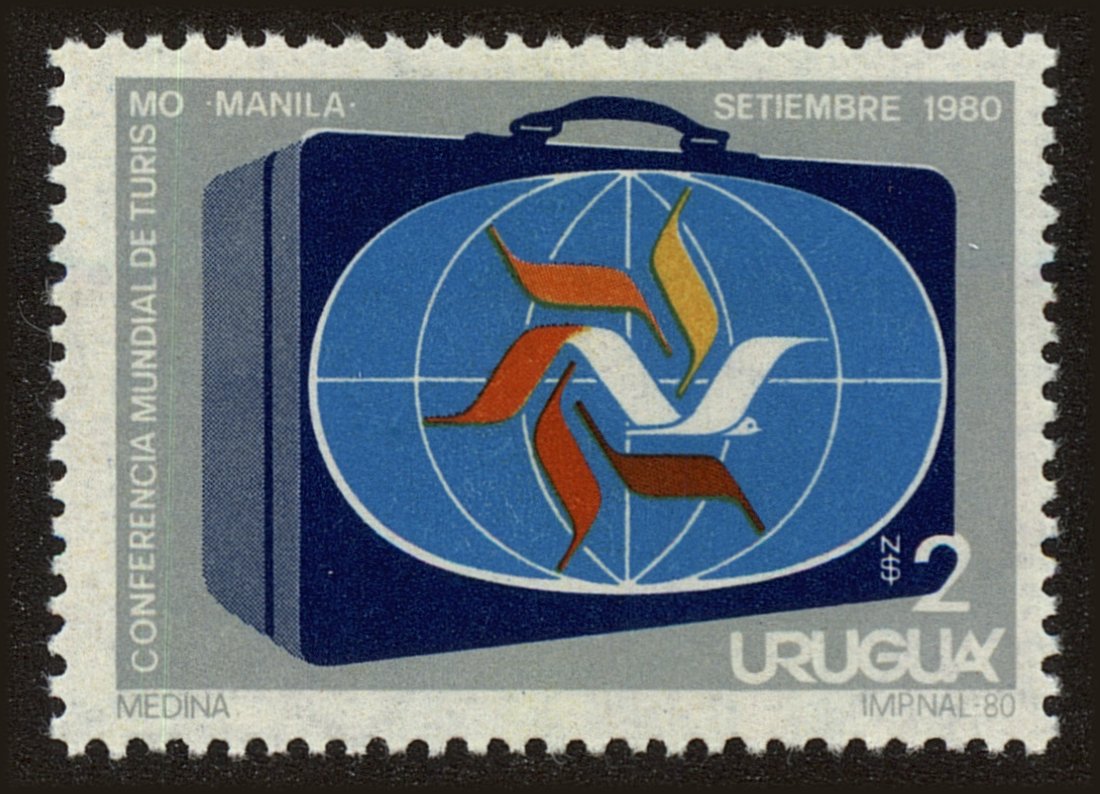 Front view of Uruguay 1102 collectors stamp