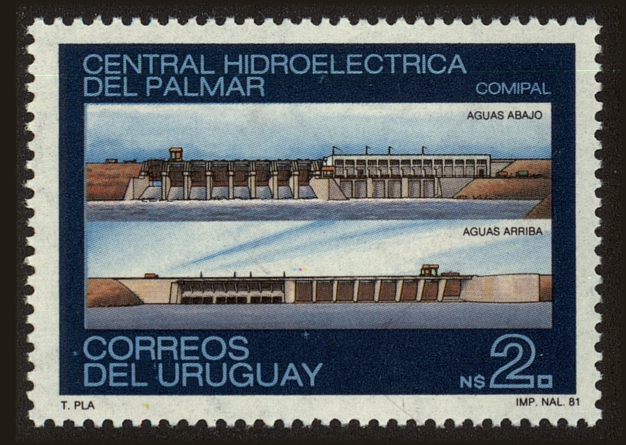 Front view of Uruguay 1118 collectors stamp