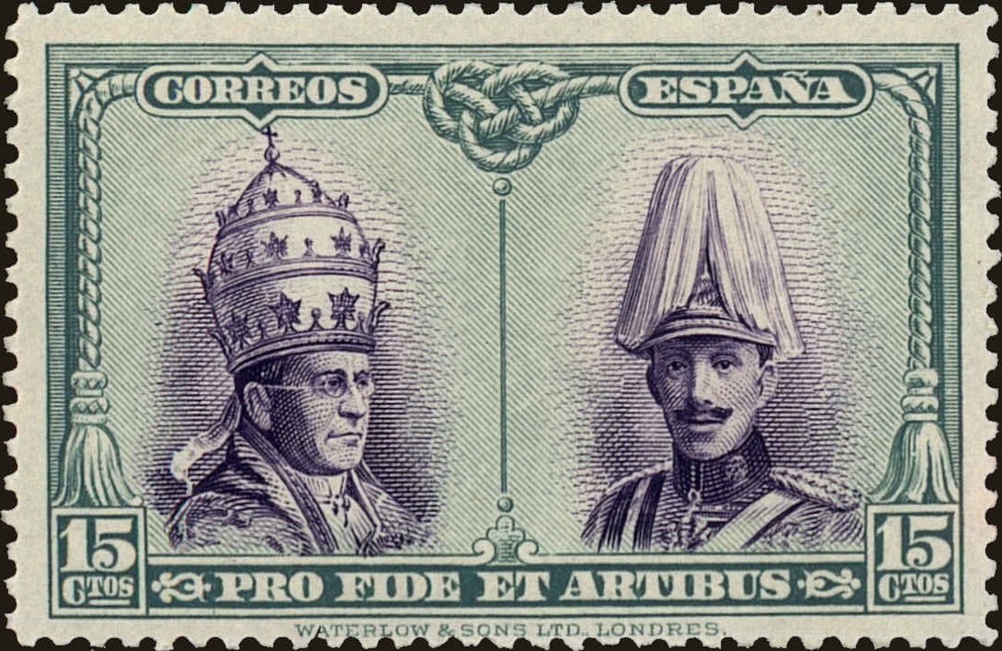Front view of Spain B80 collectors stamp