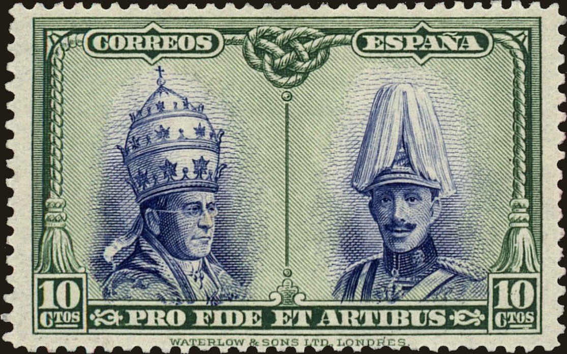 Front view of Spain B95 collectors stamp