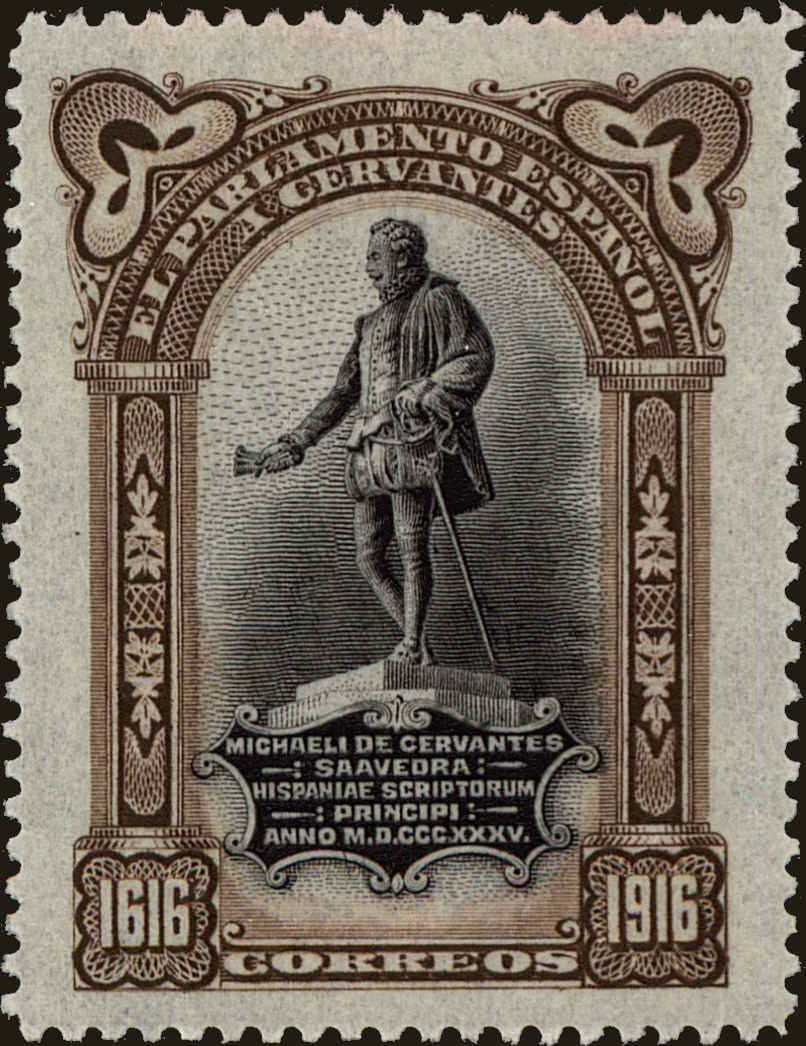 Front view of Spain O15 collectors stamp