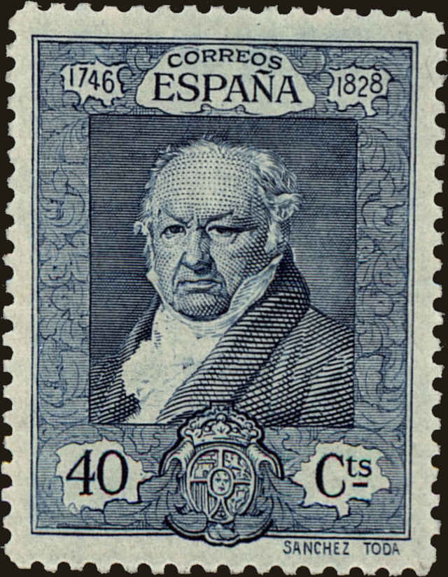 Front view of Spain 394 collectors stamp