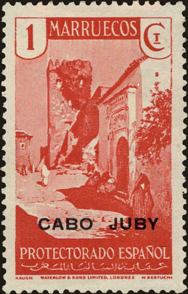 Front view of Cape Juby 58 collectors stamp