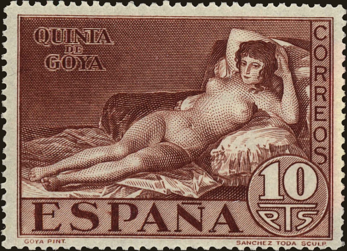 Front view of Spain 399 collectors stamp