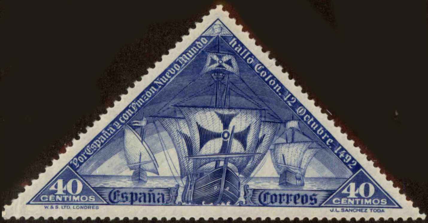 Front view of Spain 428 collectors stamp