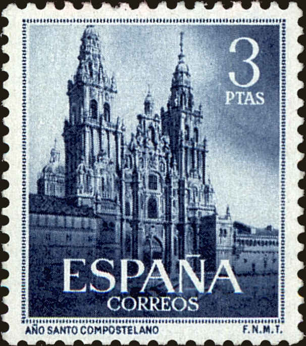Front view of Spain 800 collectors stamp