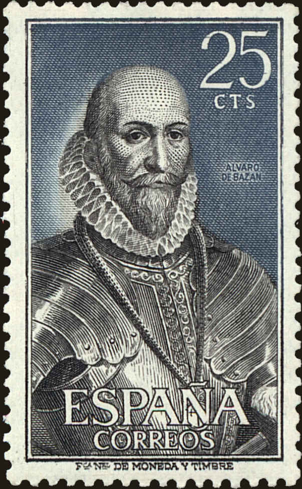 Front view of Spain 1334 collectors stamp