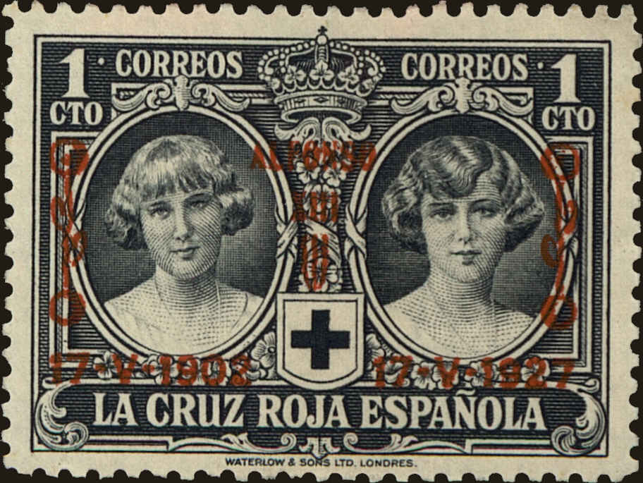 Front view of Spain B22 collectors stamp