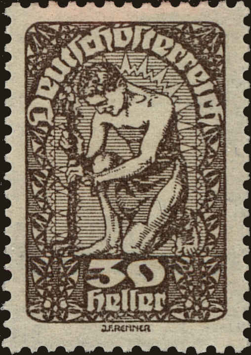 Front view of Austria 211 collectors stamp