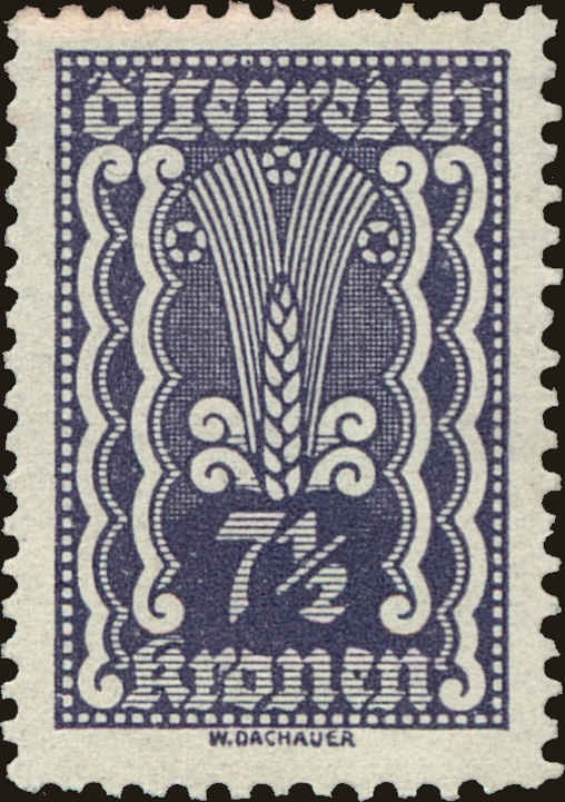 Front view of Austria 256 collectors stamp