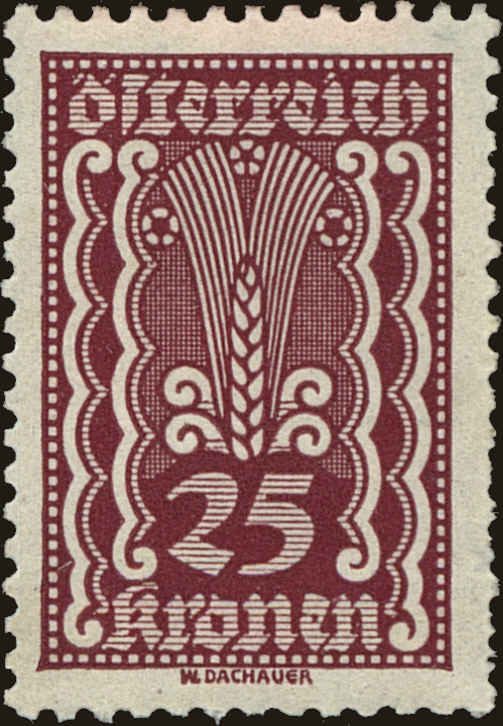 Front view of Austria 261 collectors stamp