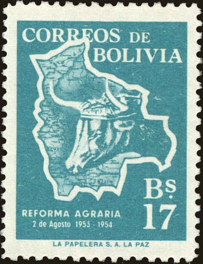 Front view of Bolivia 385 collectors stamp