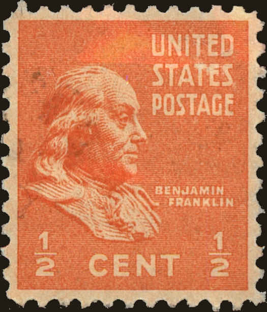 Front view of United States 803 collectors stamp