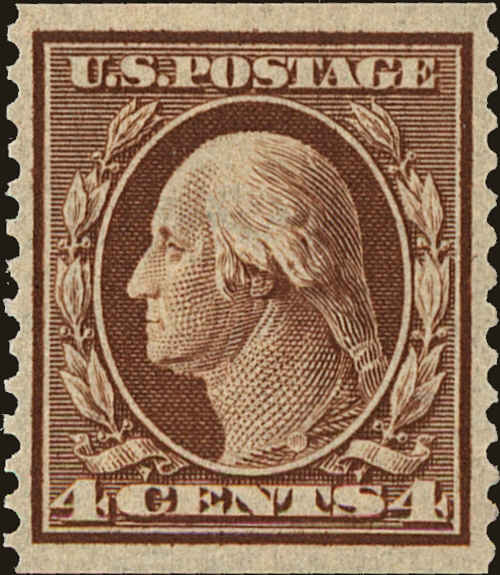 Front view of United States 354 collectors stamp
