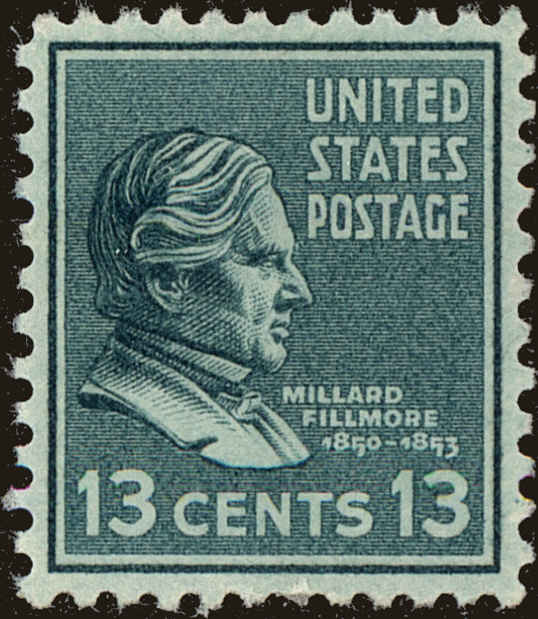 Front view of United States 818 collectors stamp